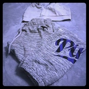 NWOT Victoria's secrets PINK heather gray sweats